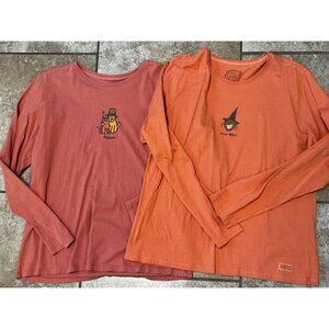 Life Is Good Long Sleeve Shirts Holiday Halloween/ Thanksgiving  Sz LG